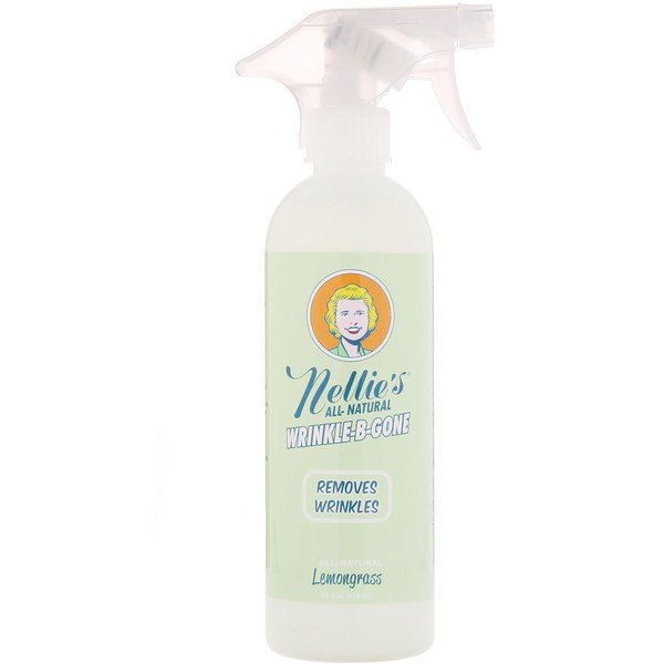 Nellie's, All-Natural, Wrinkle-B-Gone, Removes Wrinkles, Lemongrass, 16 fl oz (474 ml)