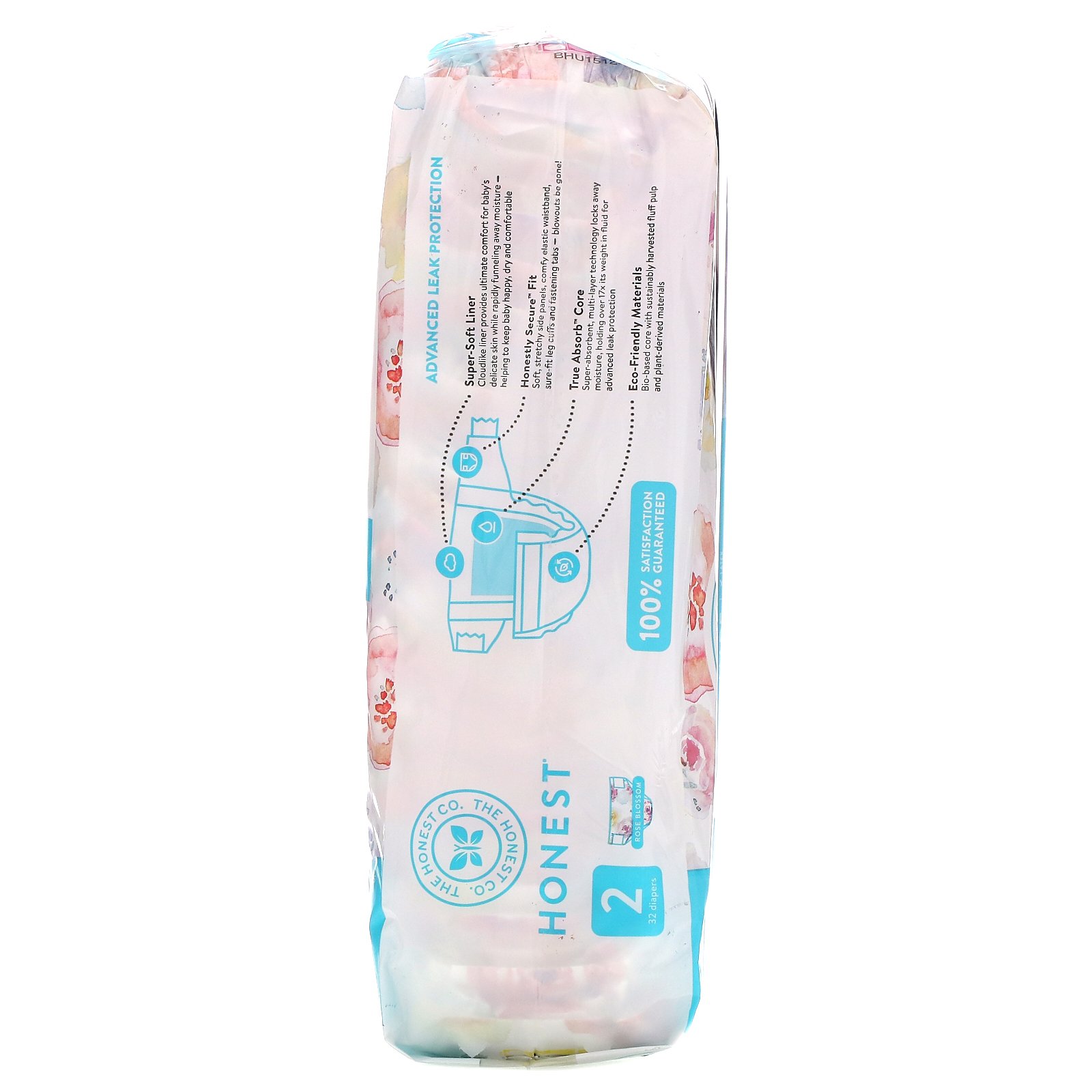 The Honest Company, Honest Diapers, Size 2, 12-18 lbs, 32 Diapers - Imagem 2