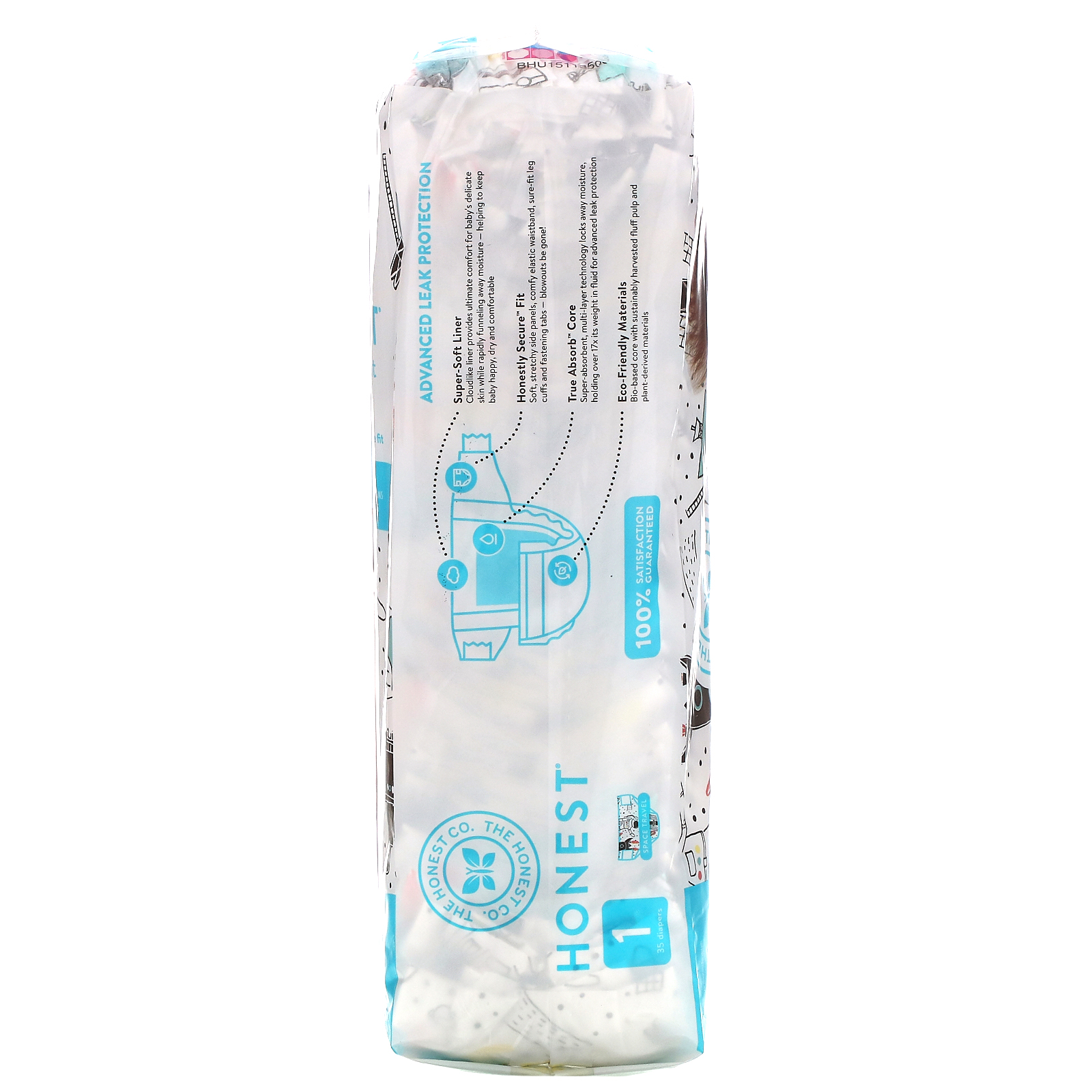 The Honest Company, Honest Diapers, Size 1, 8-14 Pounds, Space Travel, 35 Diapers - Imagem 2