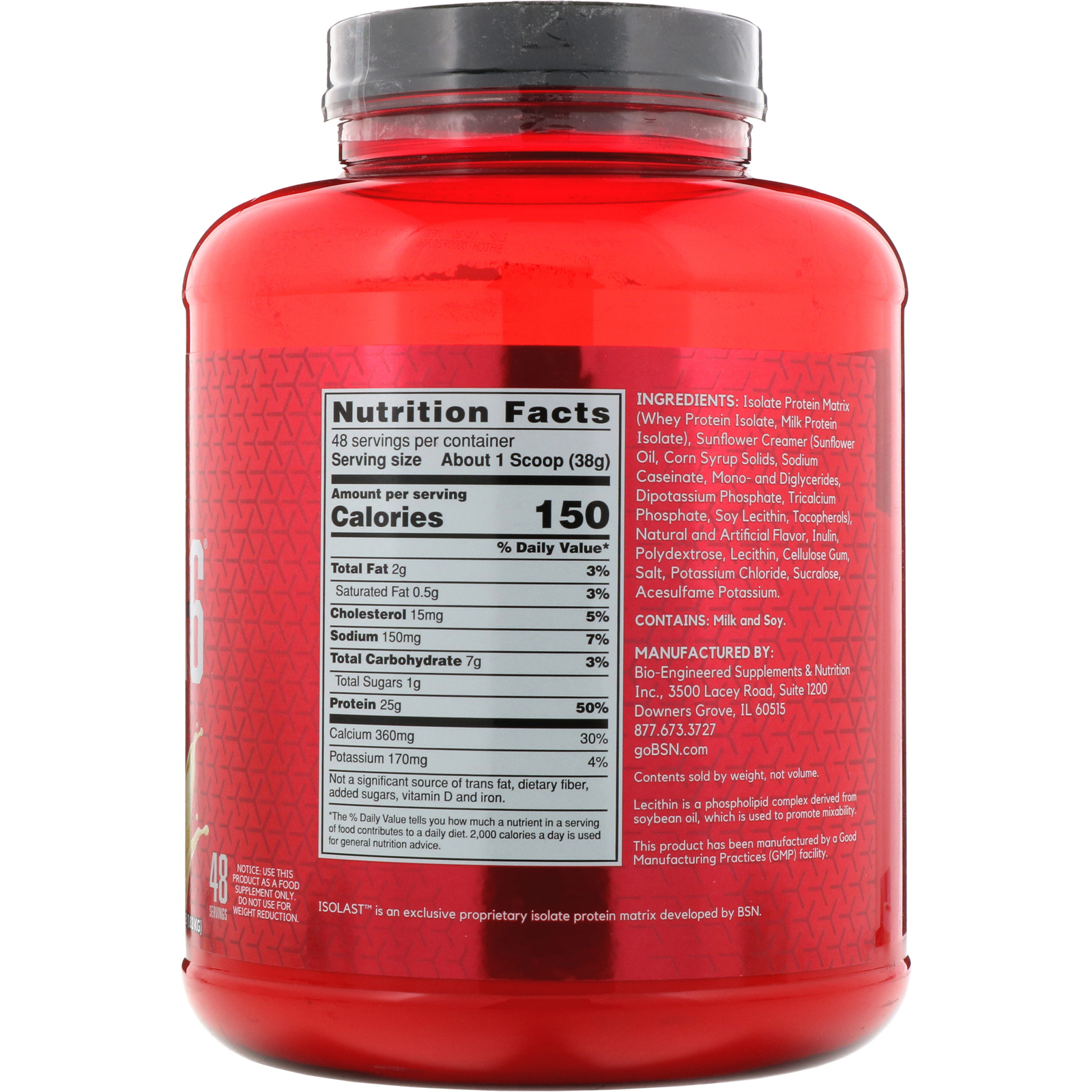 BSN, Syntha-6 Isolado, Mix para Bebida de Proteína em Pó, Sorvete de Baunilha, 4,02 lbs (1,82 kg) - Imagem 2
