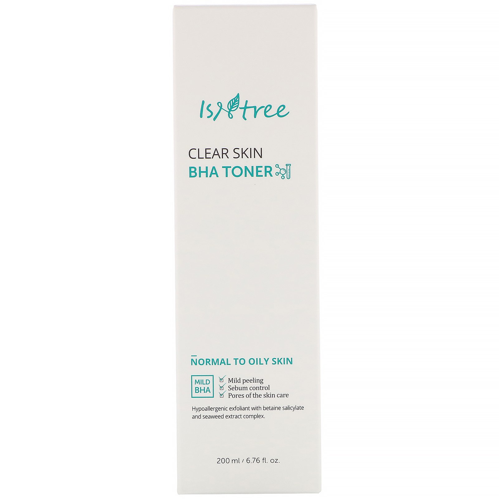 Isntree, Clear Skin BHA Toner, 200 ml (6,76 fl oz) - Imagem 2