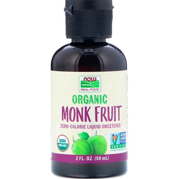 Now Foods, Real Food, Fruta-dos-Monges Orgânica, Adoçante Líquido, 59 ml (2 fl oz)